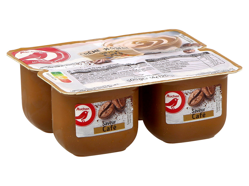 SOBREMESA LÁCTEA AUCHAN CAFÉ 500G (4X125G)