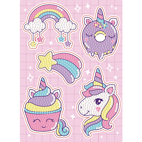 Diamond art stickers regnbue figurer 13x18 cm