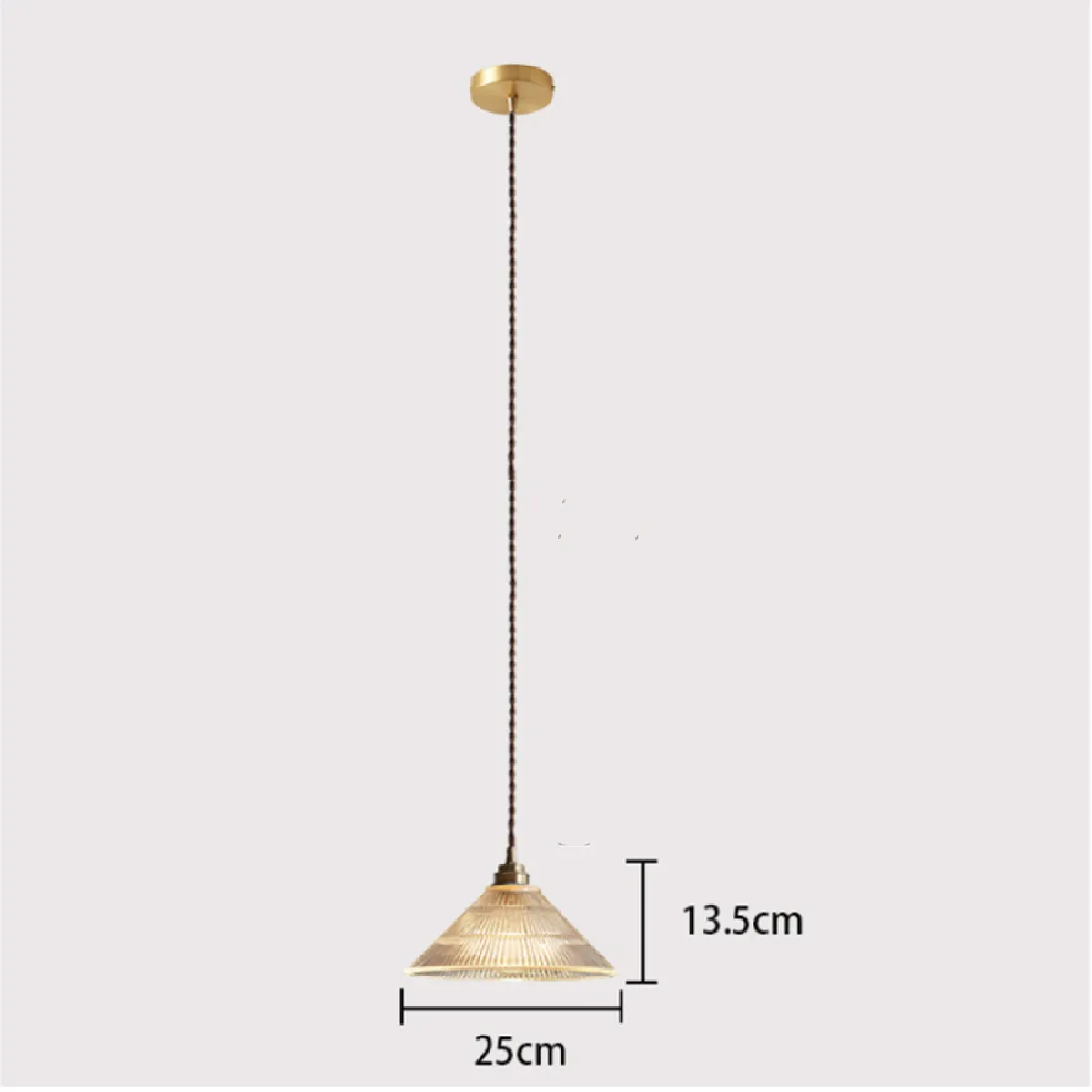 Universal Lustre Verre Laiton