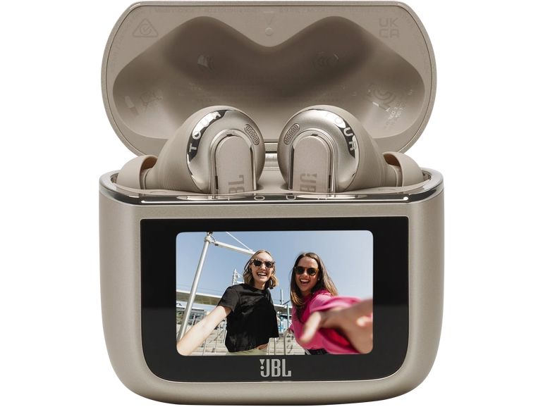 JBL True Wireless In-Ear-Kopfhörer Tour Pro 3 Beige Kabellose Noise-Cancelling-Ohrhörer mit Smart Charging Case