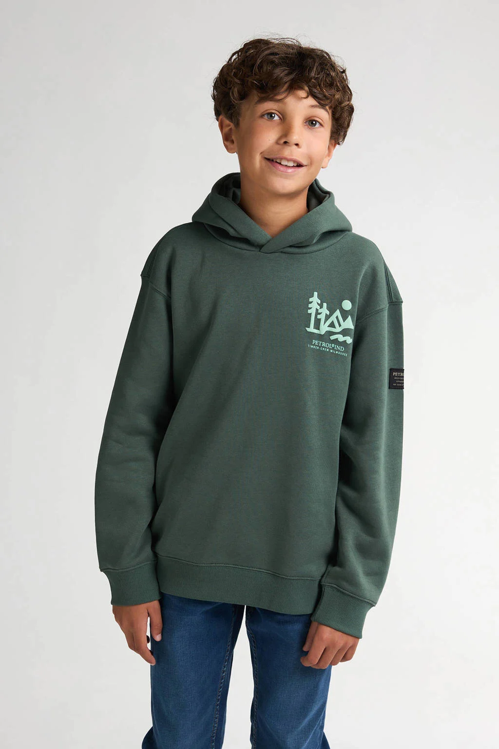 Petrol Industries hoodie donkergroen