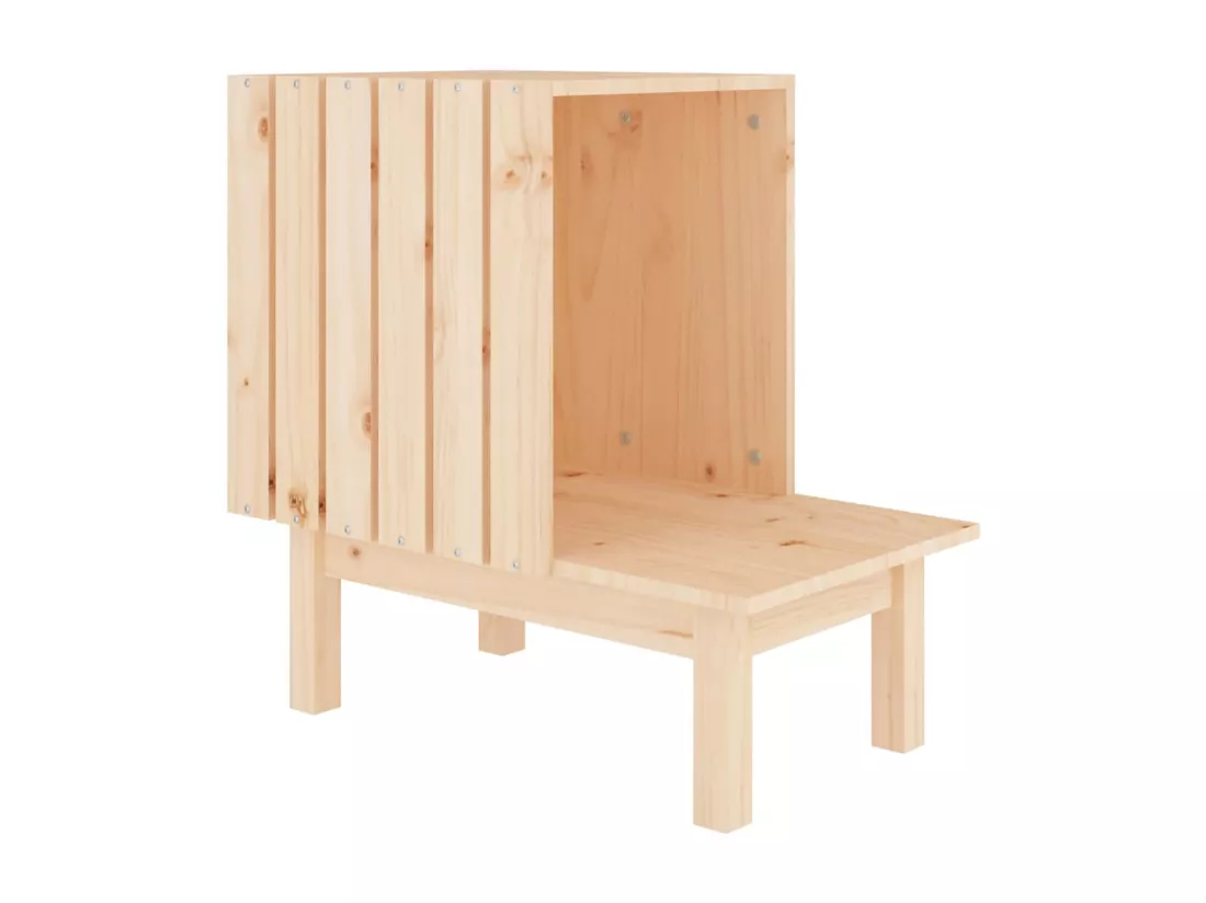 Maison pour chat 60x36x60 cm Bois de pin massif