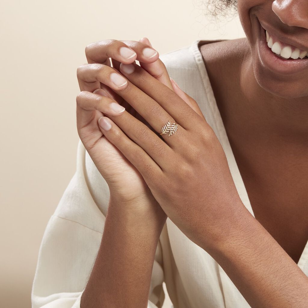 Bague Tourkia Or Jaune Oxyde De Zirconium