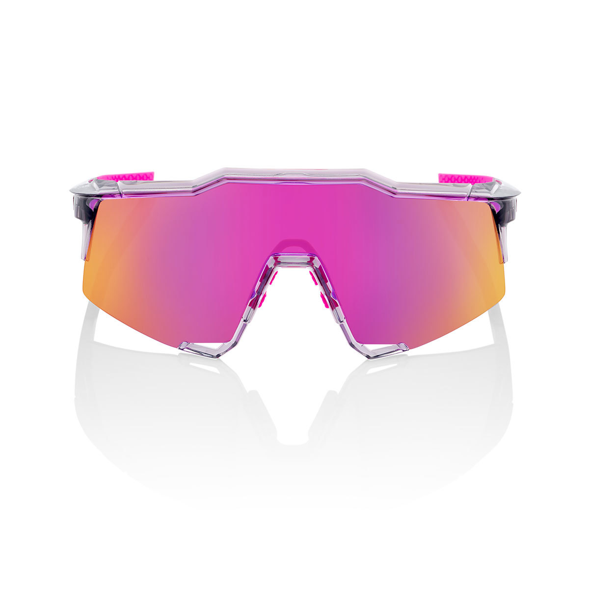 100% Speedcraft Sport Zonnebril Grijs Met Purple Multilayer Mirror Lens