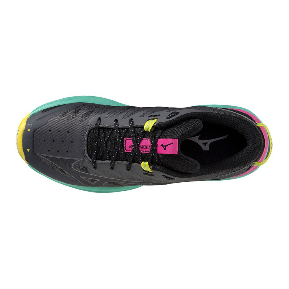Mizuno WAVE DAICHI 7 - Chaussures trail Femme iron gate/ebony/fuchsia fedora
