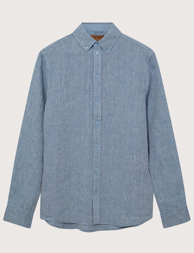 MOS MOSH CHEMISE HOMME MANCHES LONGUES EN LIN THEO CIEL