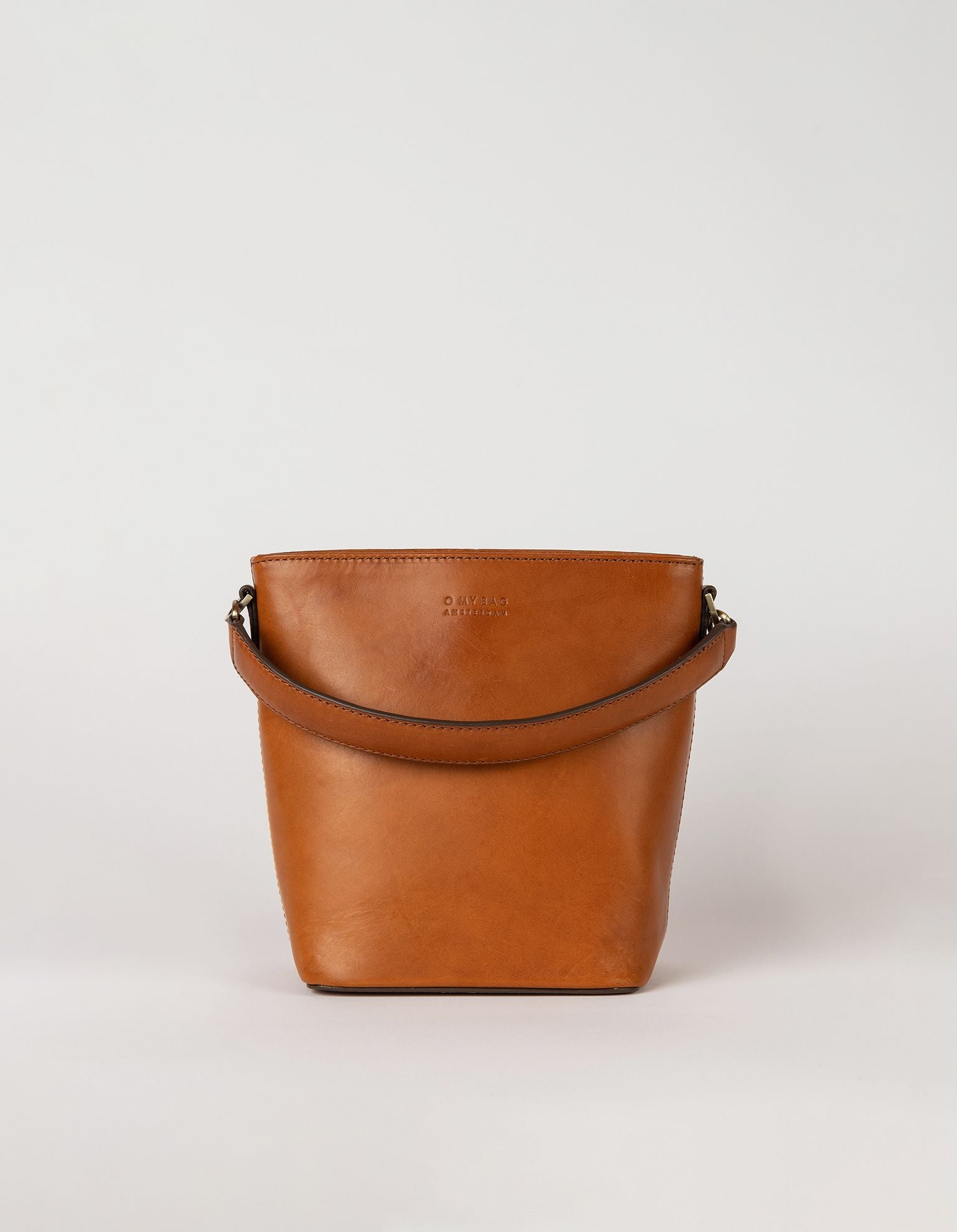 Bobbi Bucket Bag Midi - Cognac Classic Leather