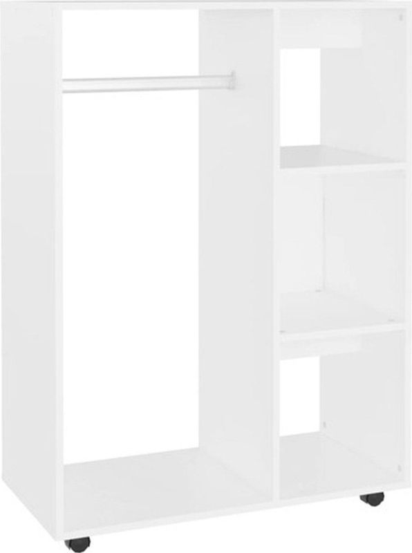 vidaXL - Kledingkast - Wit - Bewerkt Hout - 80x40x110 cm