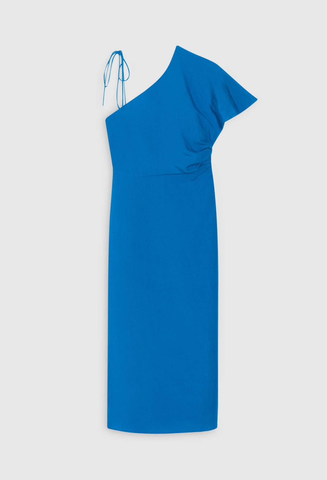 Robe midi asymetrique bleue