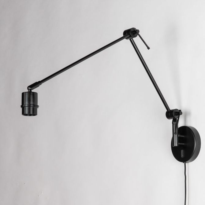 Wandlamp - Zwart - Verstelbaar met Knikarm