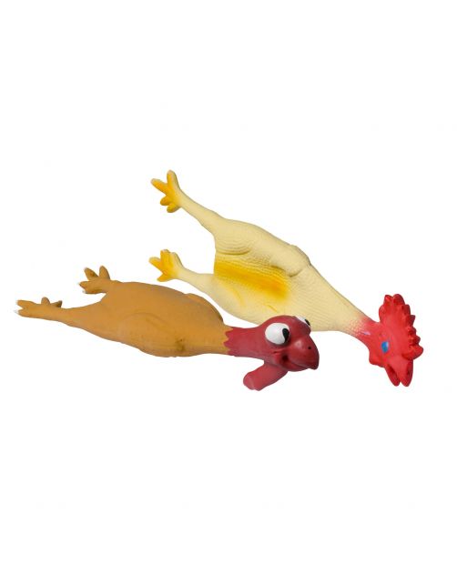 Adori Latex Toy Kip Met Pieper - Hondenspeelgoed - 42 cm Assorti