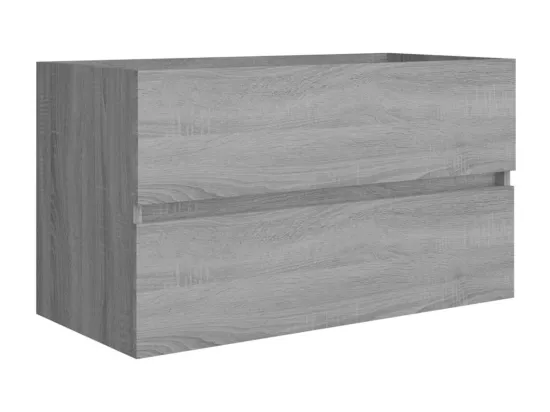 Meuble lavabo avec bassin intégré Sonoma gris Bois d'ingénierie