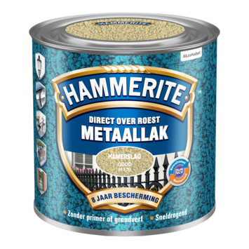 Hammerite Direct over Roest metaallak hamerslag goud 250 ml