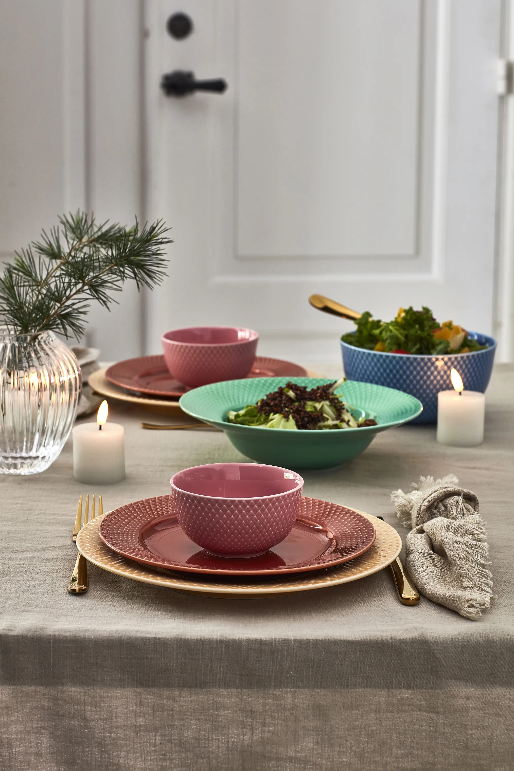 Lyngby Porcelæn Rhombe Color Pastatallerken