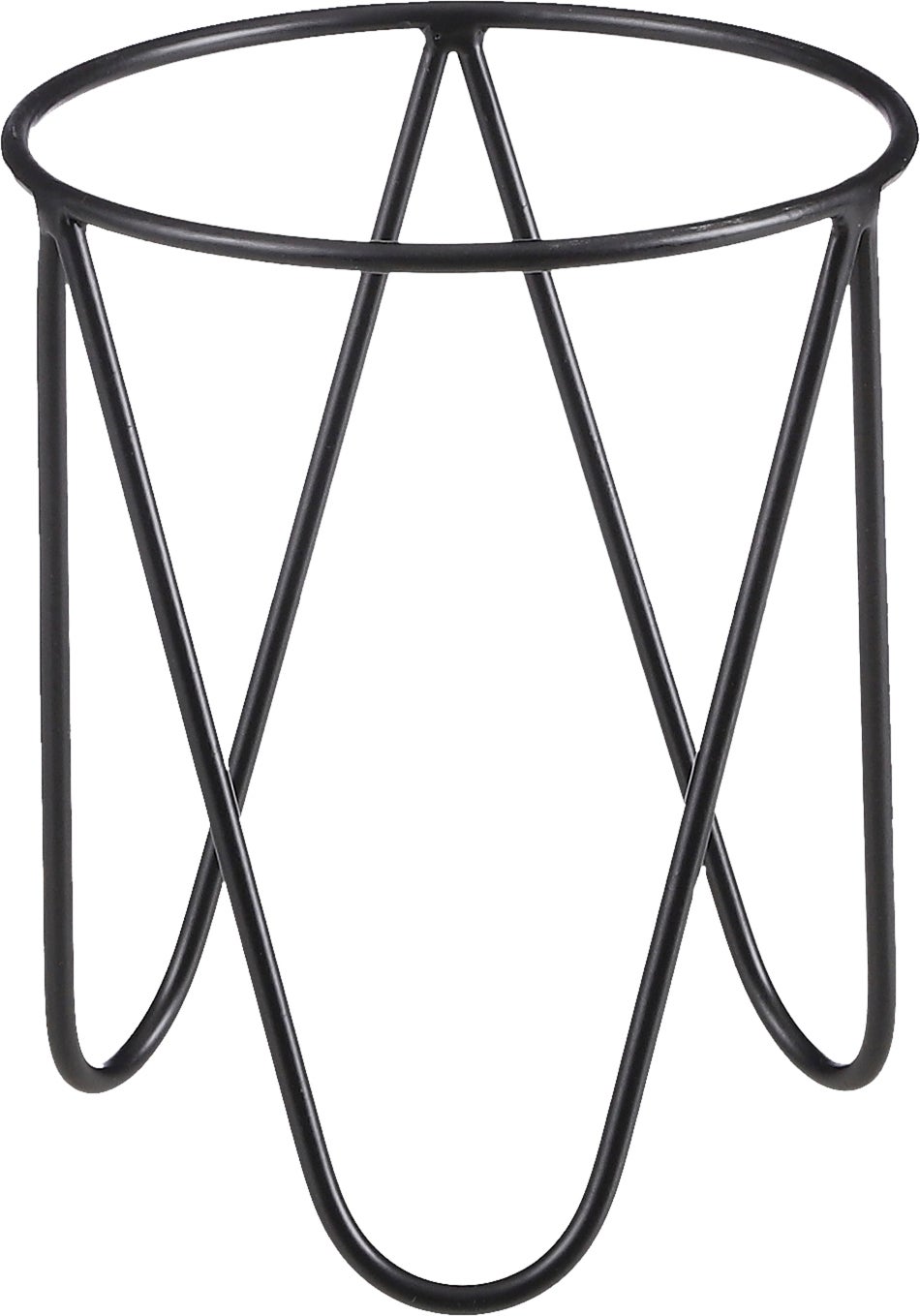 Mica Decorations plantenstandaard zwart D 15 H 18 cm