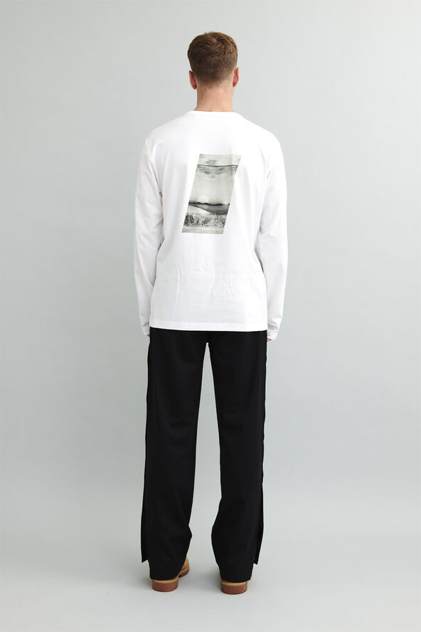 Barfod Squares'' One-square Long Sleeve T-shir Bright white