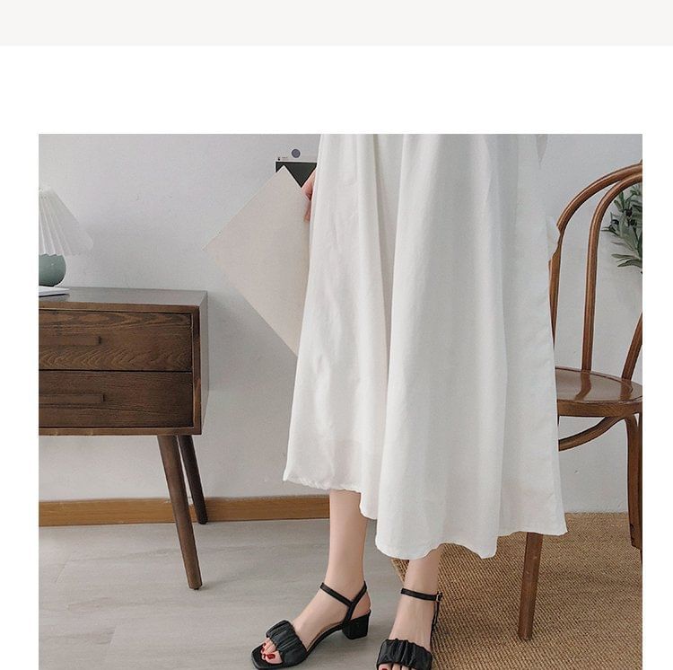 Terute - Sandalen met ruches en enkelbandjes