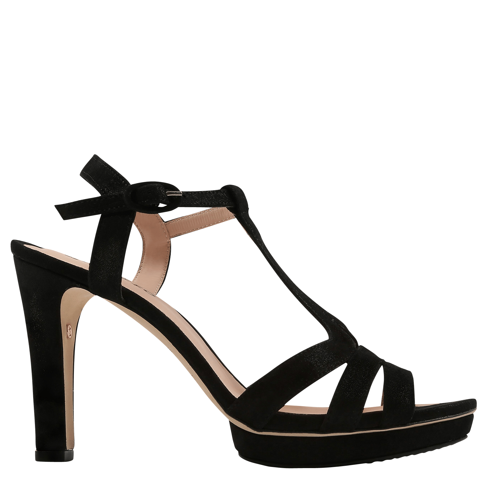 BIKINI - Sandales hautes à talons en cuir | Noir