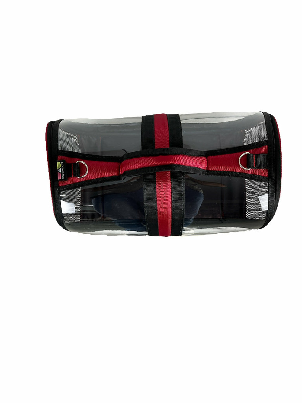 Sac de transport pour chat - transparent (rouge)