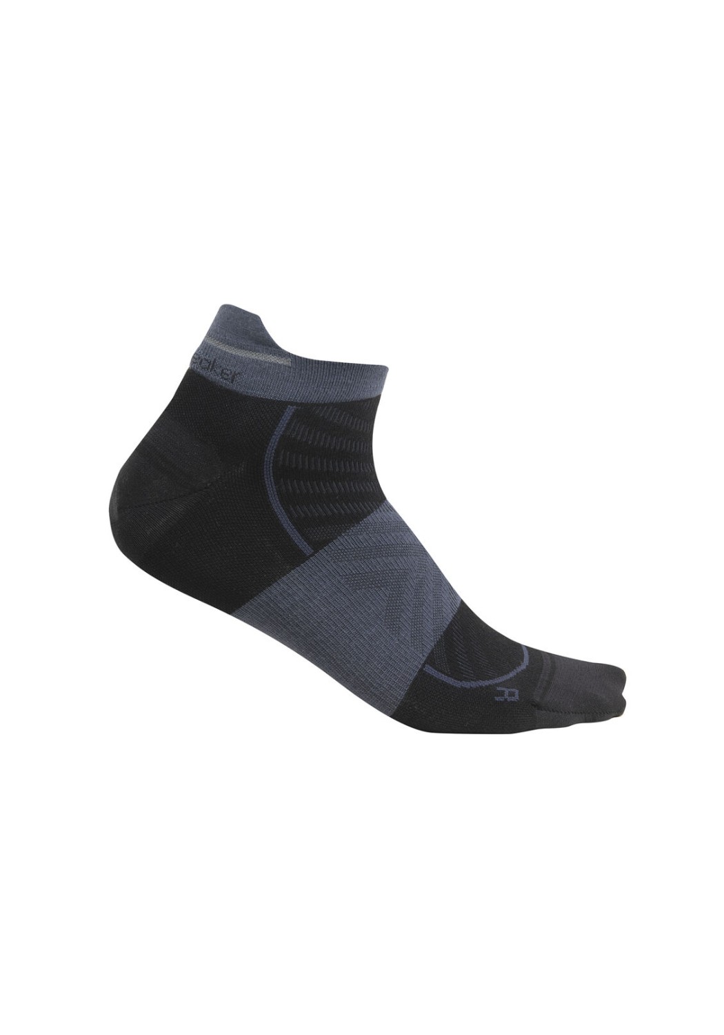 Icebreaker Herren-Sportsocken Merino Run  Ultralight Micro Socks Black/Graphite