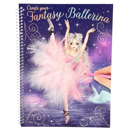 Depesche Create your Fantasy Model Malbuch mit Stickern BALLET