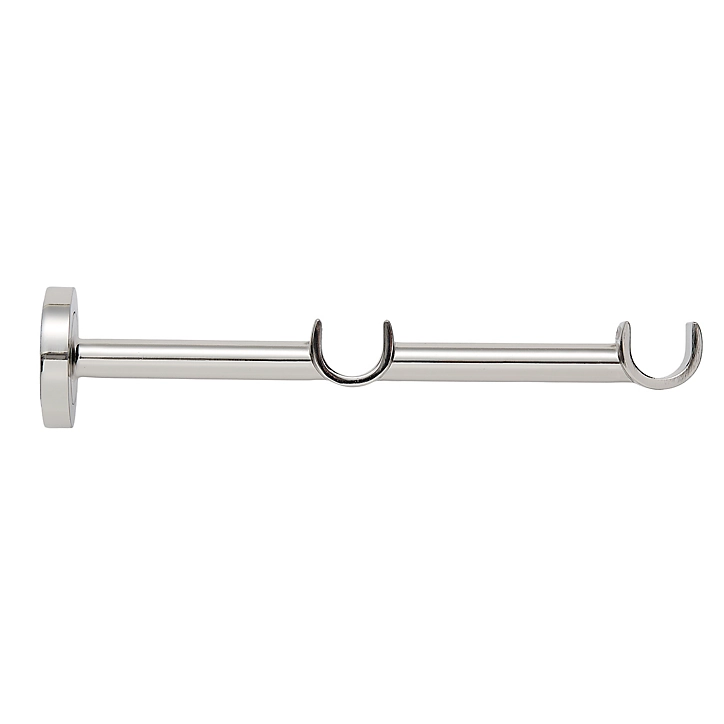 Double support pour barre à rideau GoodHome Olympe ⌀19cm gris