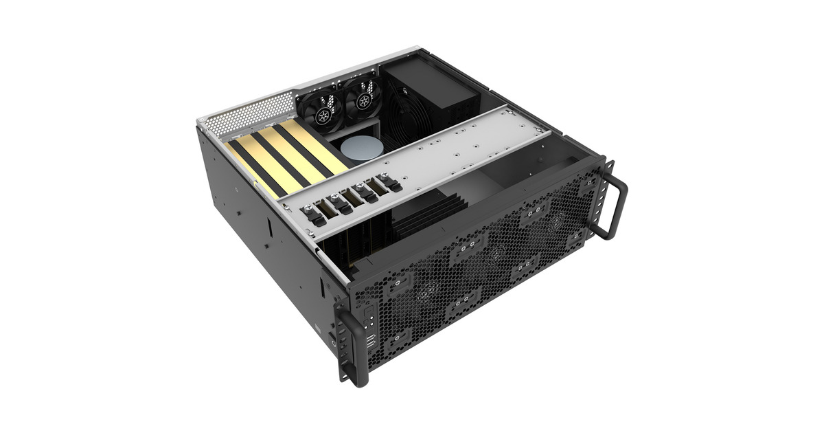 SilverStoneRM4A rack behuizing  (Zwart | 4U | USB-C)