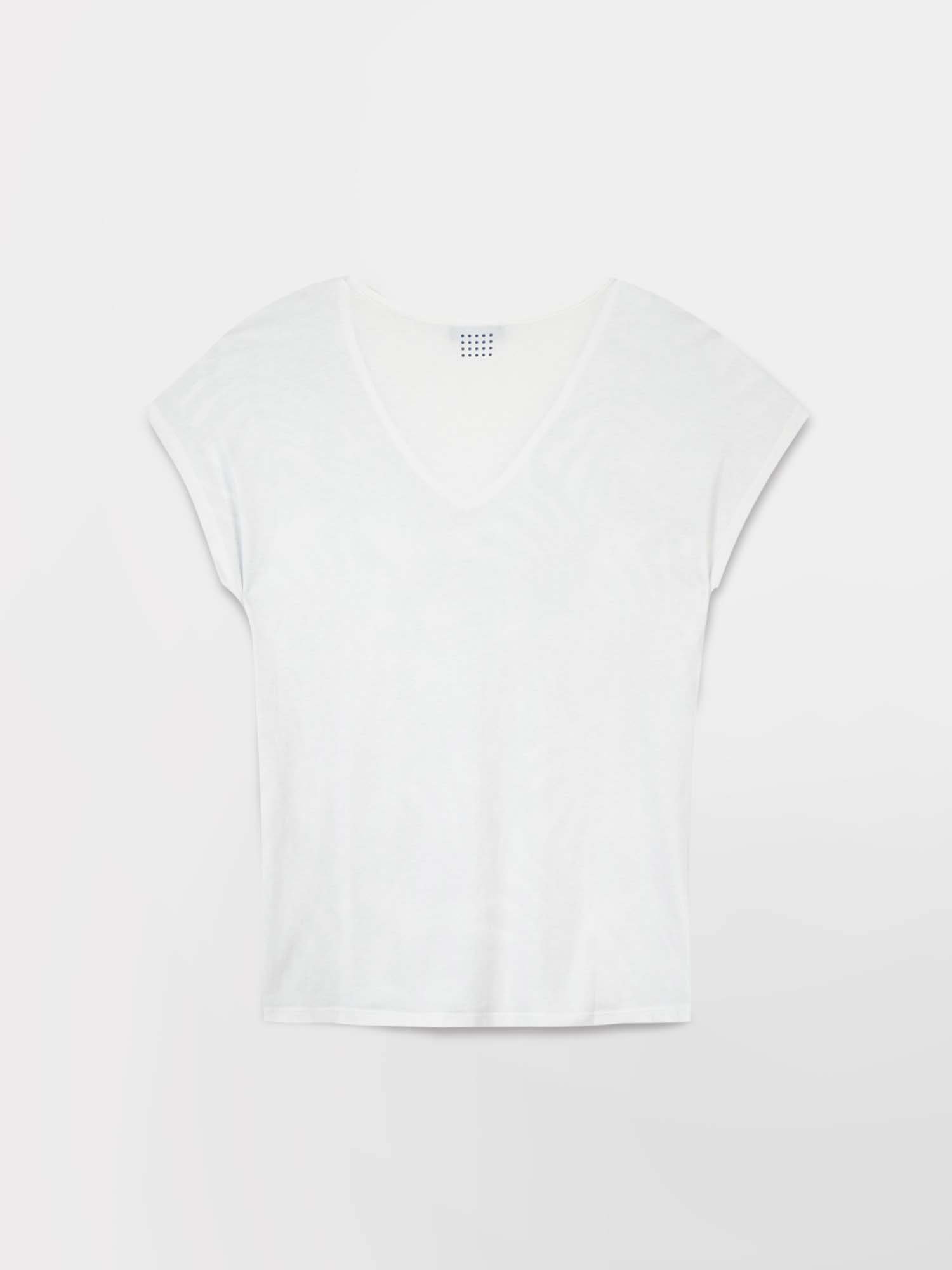 Tee Shirt Femme Coton Biologique Motif Floral Bleu