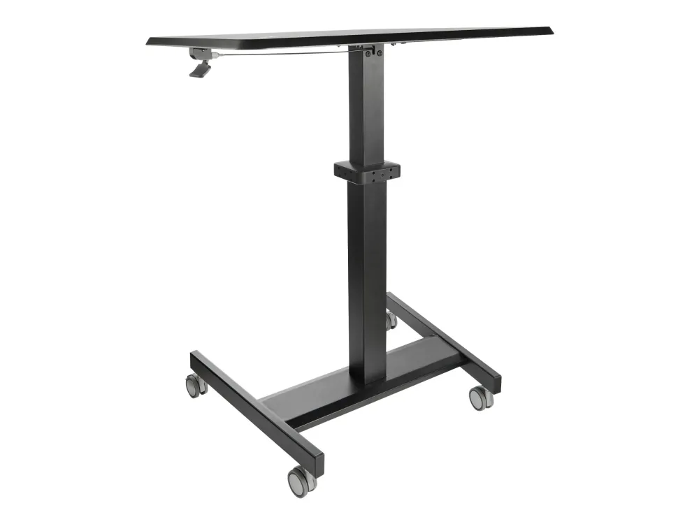 MOBILE STANDING DESK - PORTABLE SIT STAND ERGONOMIC ROLLING CART