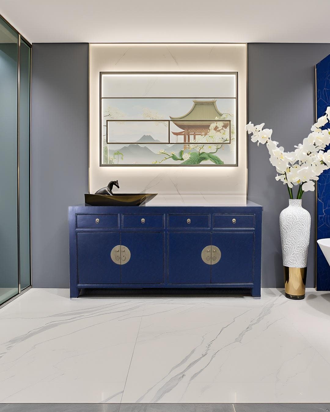 Fine Asianliving Chinees Dressoir Midnight Blauw