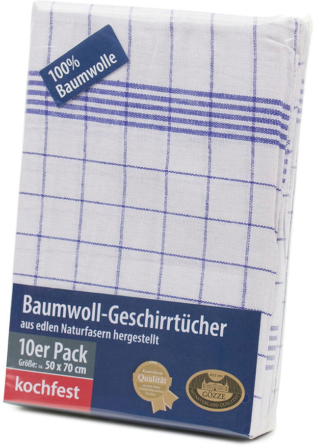Gözze Geschirrtuch »Geschirrtücher, Des. 60041 Karo« aus 100% Baumwolle