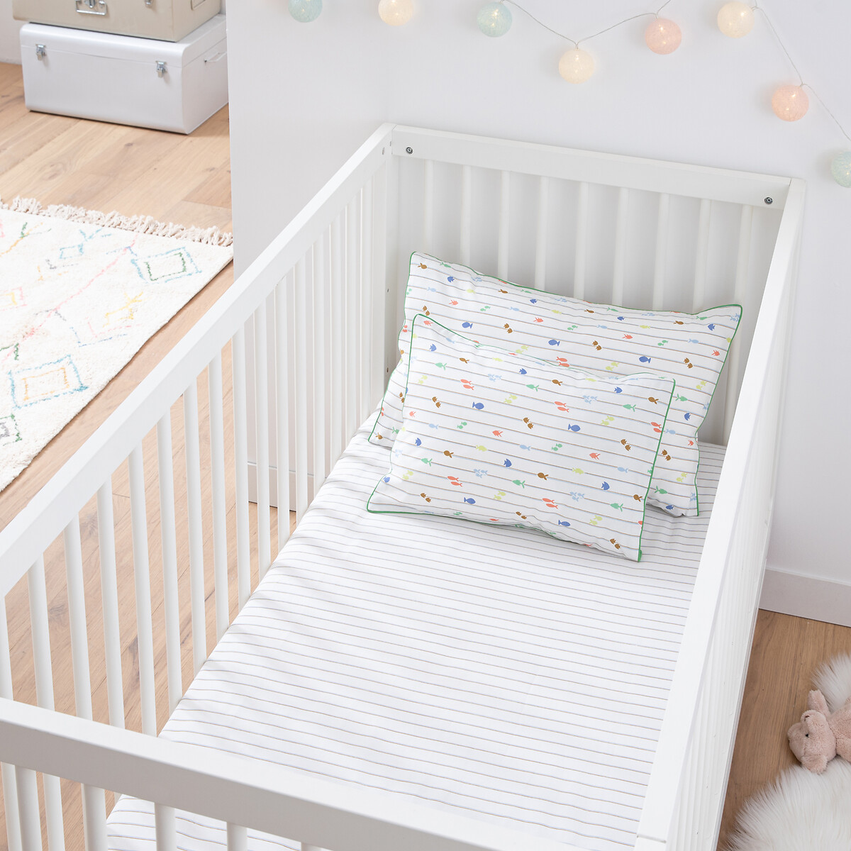 LA REDOUTE INTERIEURS<br>Lençol justo de percal, bainha 17 cm, Elliot
