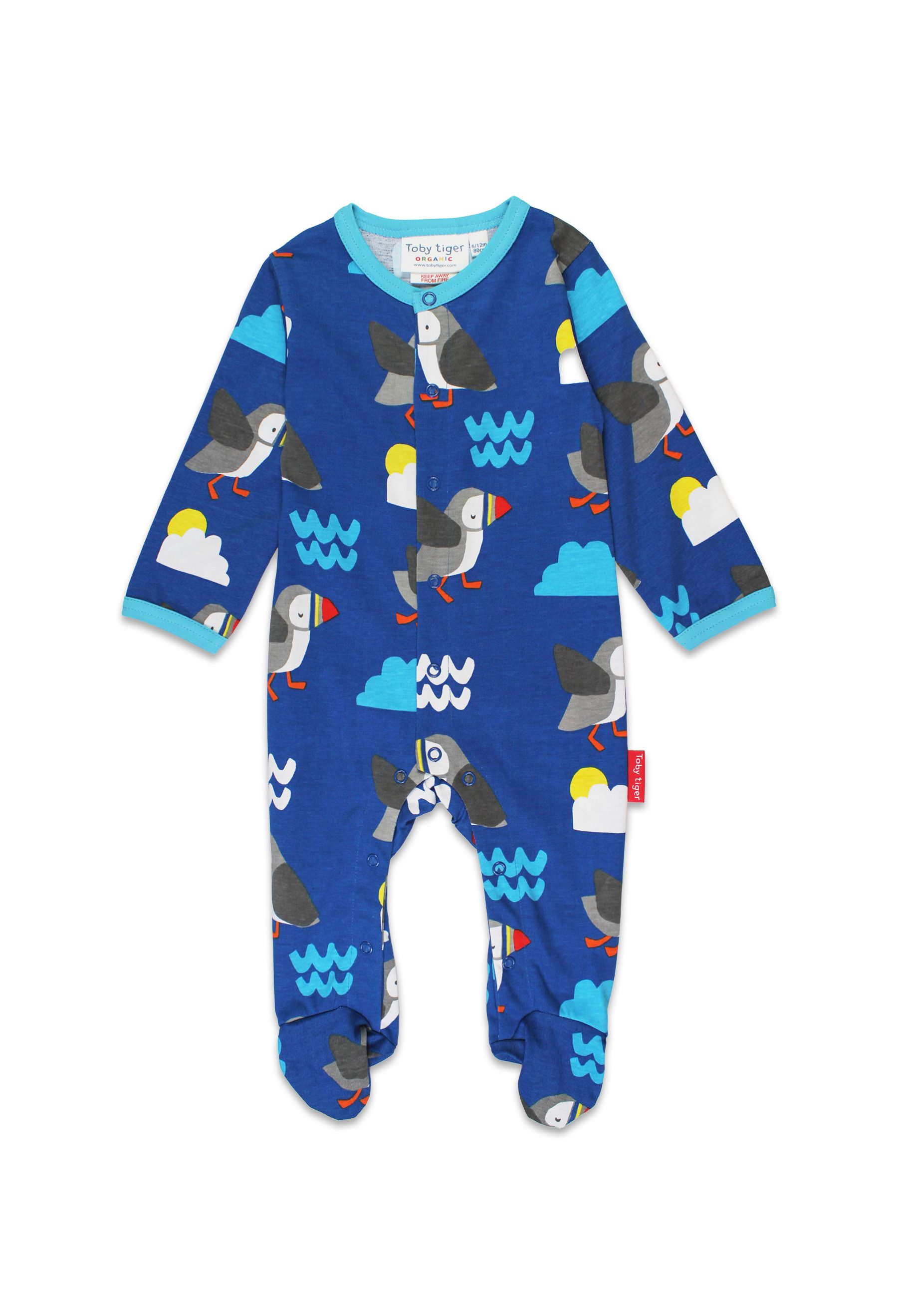 Toby Tiger Schlafanzug, Einteiler mit Papageientaucher-Design