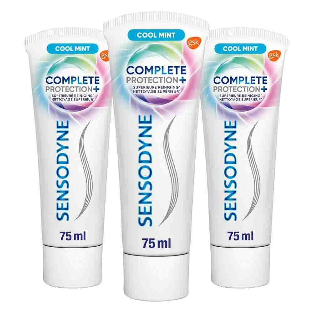 3x Sensodyne Tandpasta Complete Protection + Cool Mint75 ml