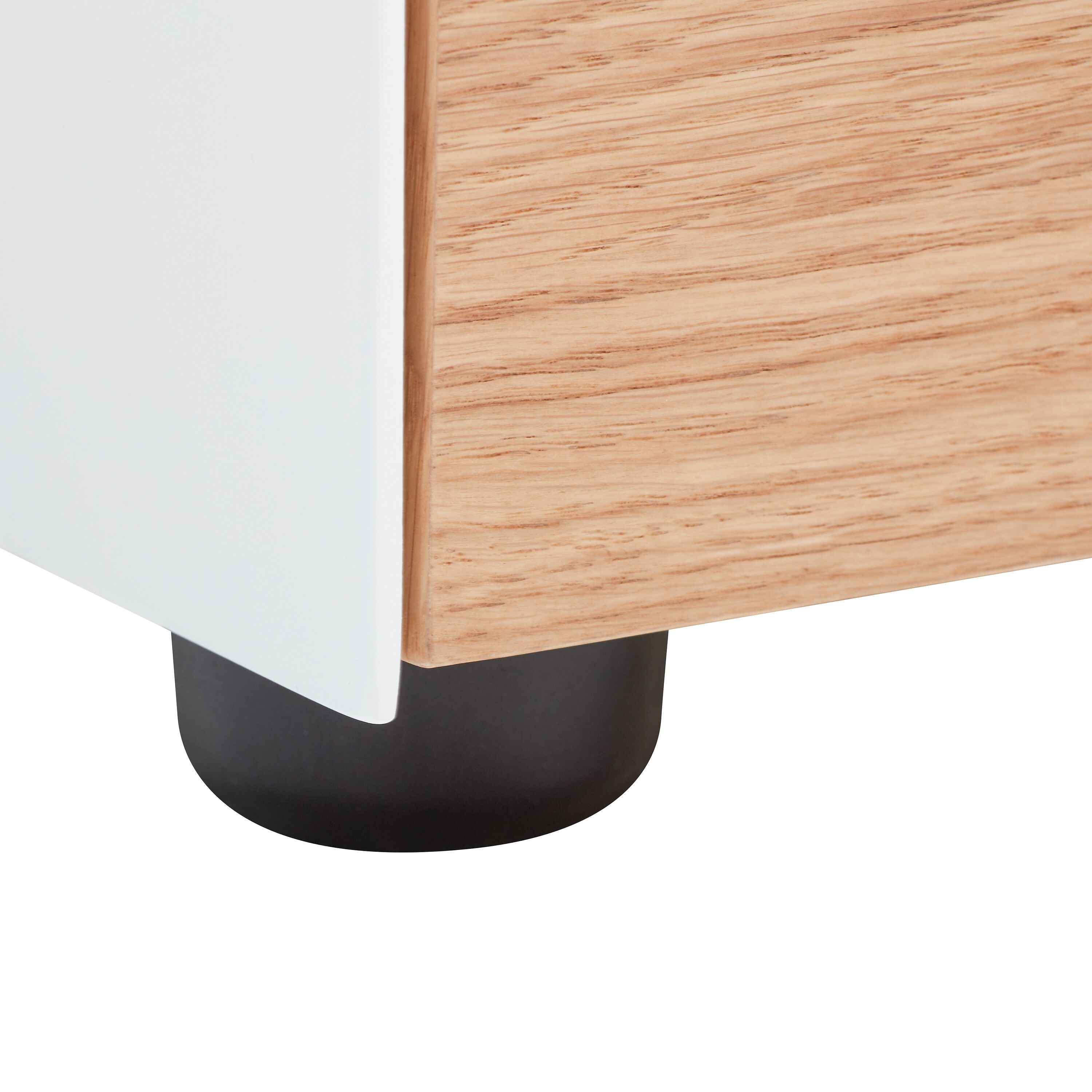 LUX Lowboard - Weiss / Eiche / B: 180.0 cm x T: 46.0 cm x H: 37.5 cm