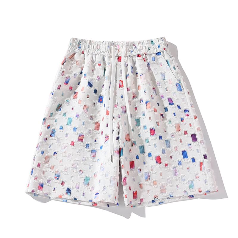 AXEN - Geruite shorts met trekkoordtaille