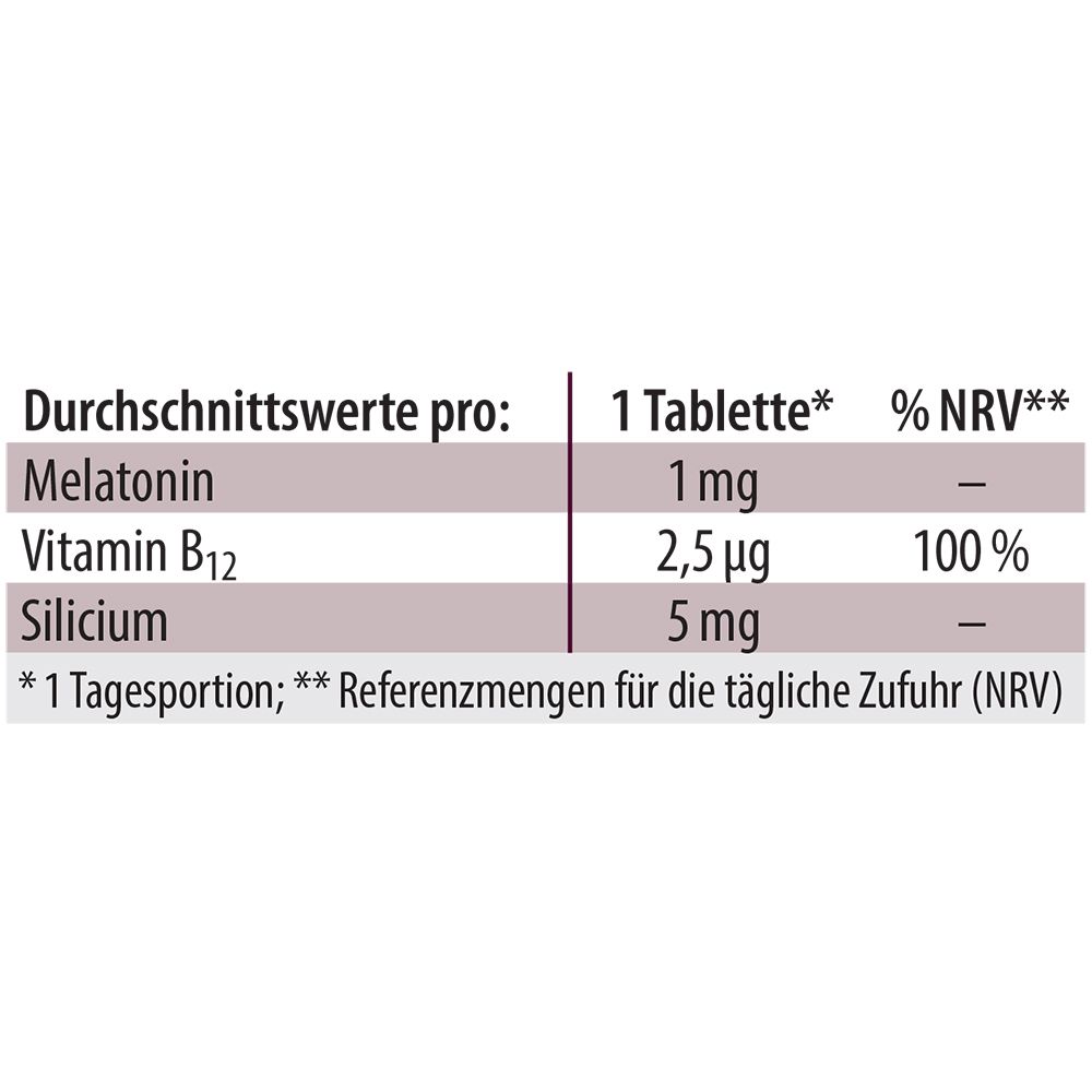 Dr. Jacob's Melatonin B12 Lutschtablette 1 mg + Vitamin B12 Kirsche vegan