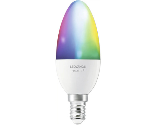 Ledvance Smart+ WIFI LED kaarslamp, dimbaar, E14/4,9W (40W equivalent), mat, 470 lm, 2700-6500 K, RGBW, 3-pack