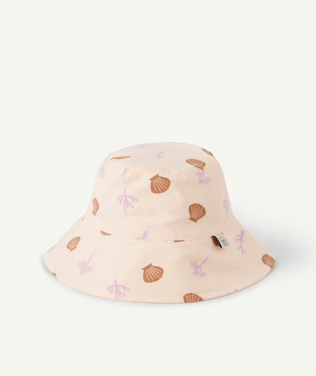 LASSIGBOB ANTI-UV ROSE PÊCHE IMPRIMÉ THÈME CORAUX