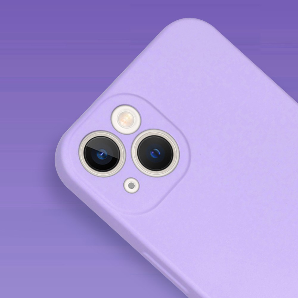 iPhone 13 Soft Touch Gummi Case Hülle mit Kameraschutz - Schwarz