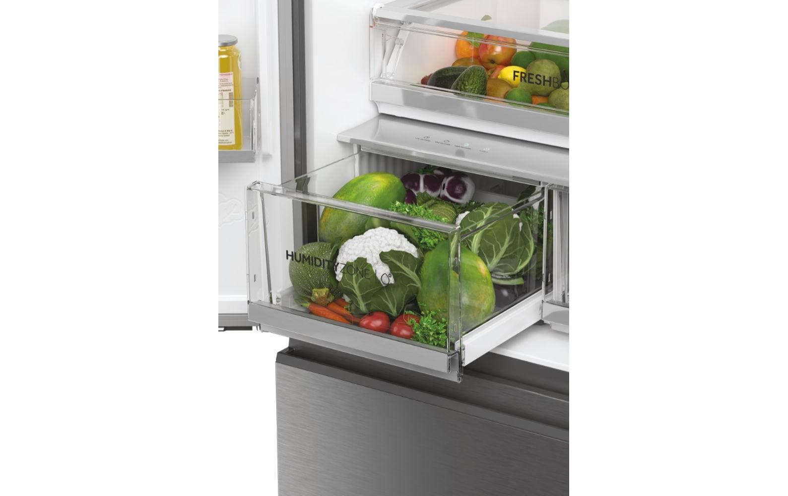 Foodcenter HCW7819EHMP Beidseitig<br>Kombigerät mit Kühlschrank oben und Gefrierteil unten