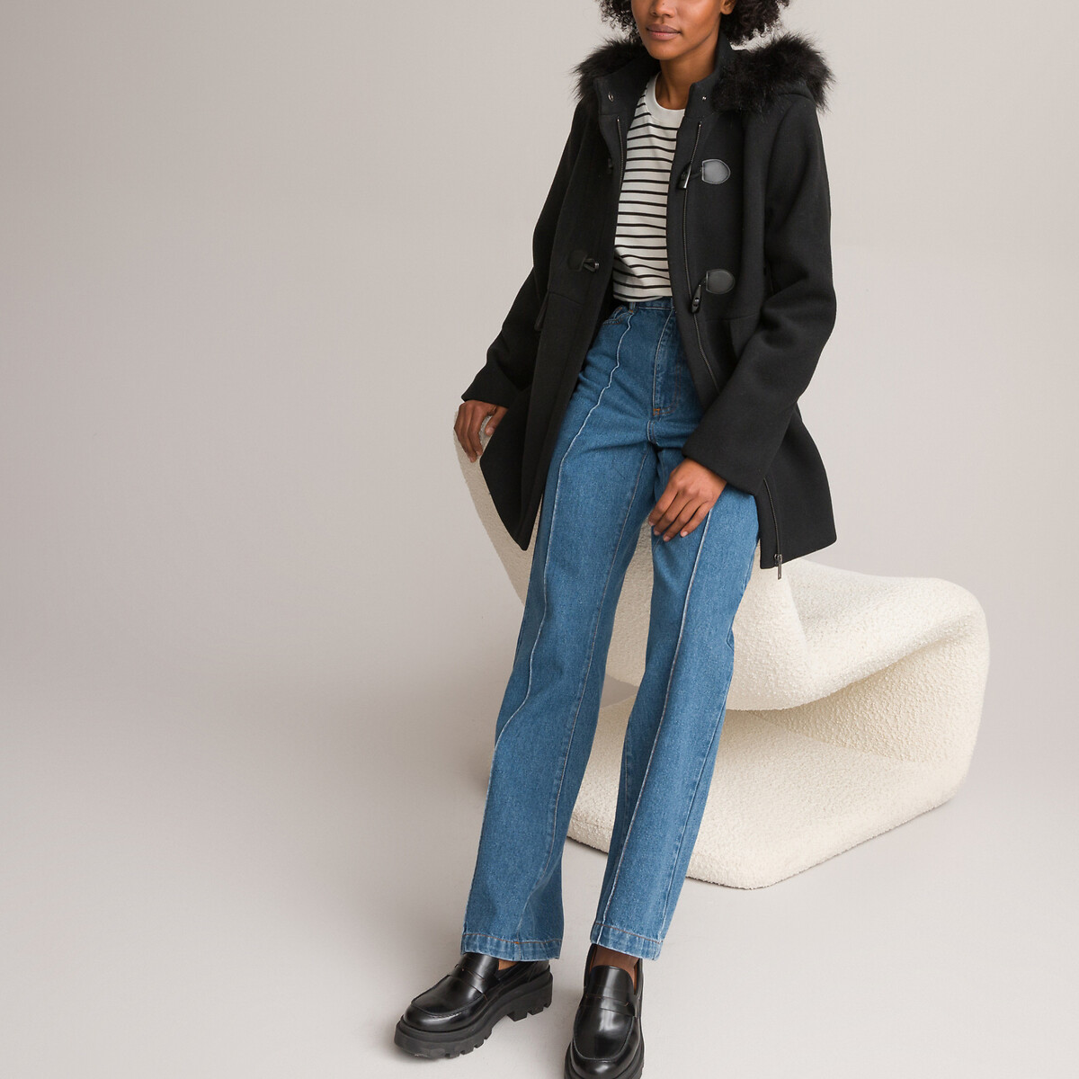 COLEÇÕES LA REDOUTE<br>Duffelcoat met kap