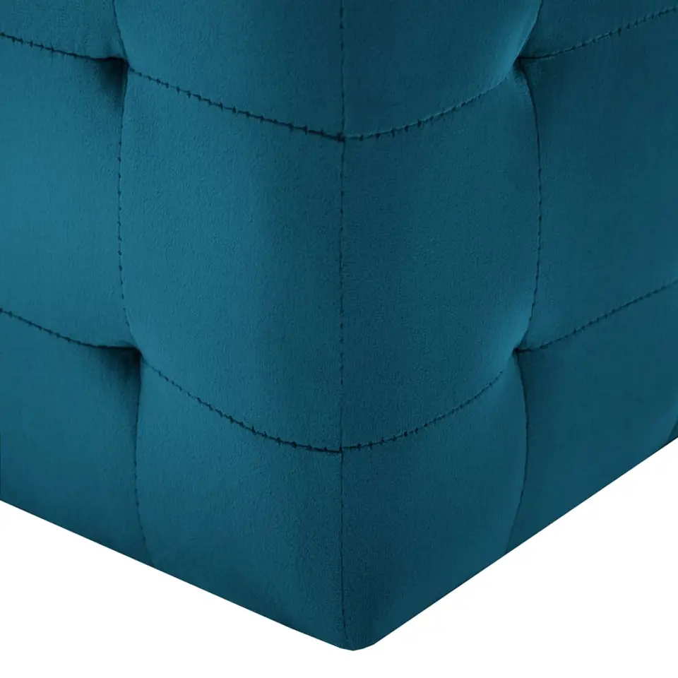 vidaXL - Poef - Blauw - Stof