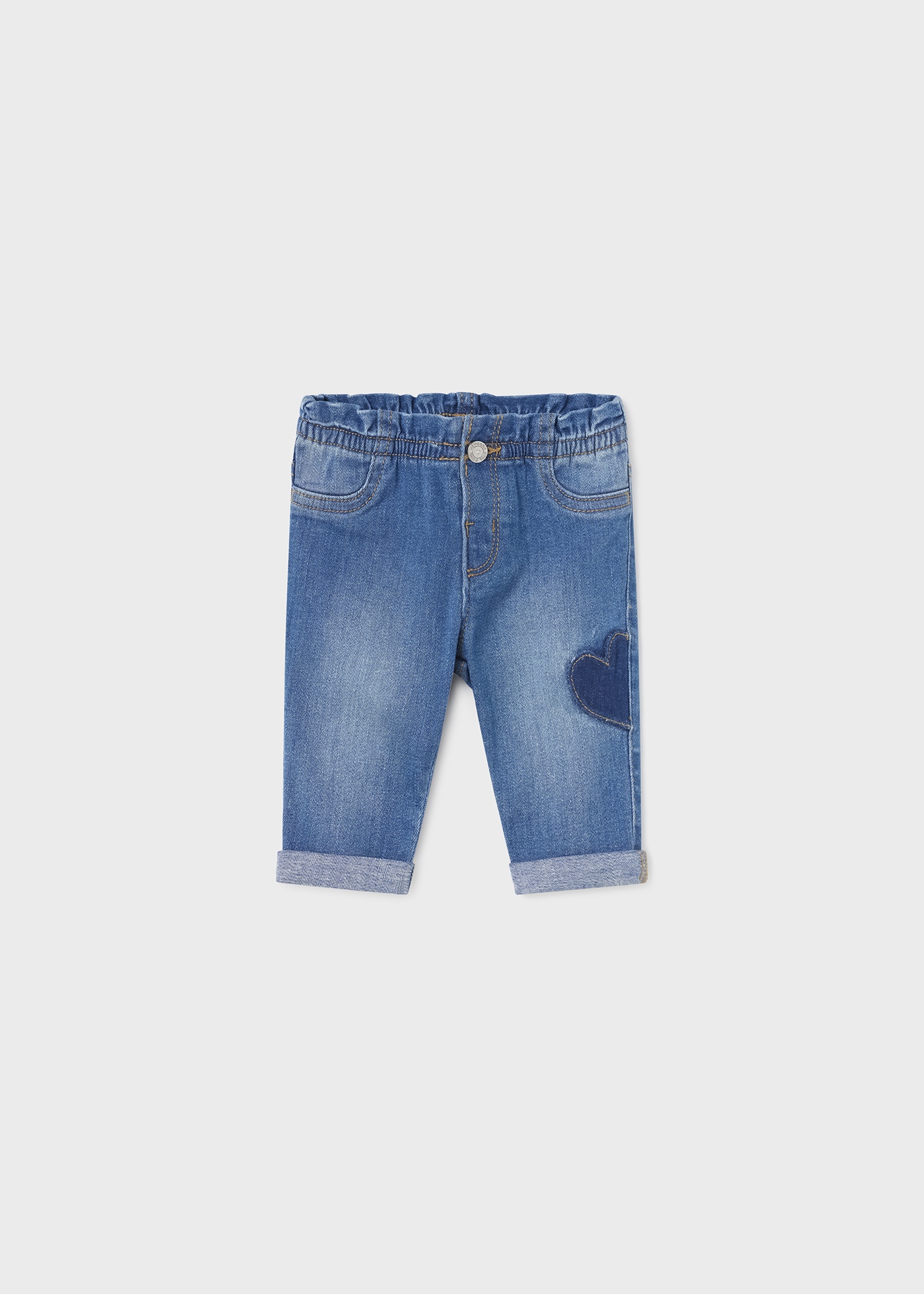 Calças jeggings ajustáveis de algodão sustentável para recém-nascidos