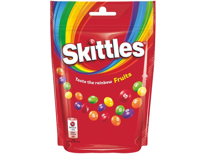 Skittles Fruits 152 g Fruchtige Kaubonbons mit knuspriger Zuckerschicht