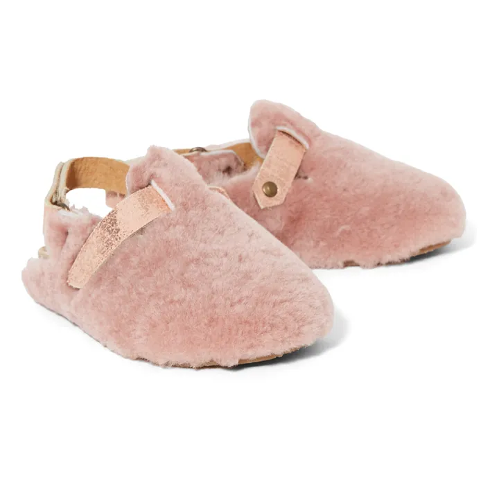 Pèpè Sabots Façon Fourrure | Rose pâle