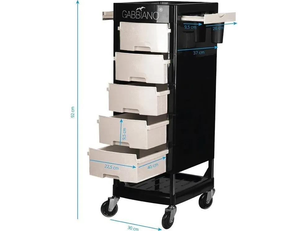 Activeshop Gabbiano frisørassistent FT65 sort/hvid