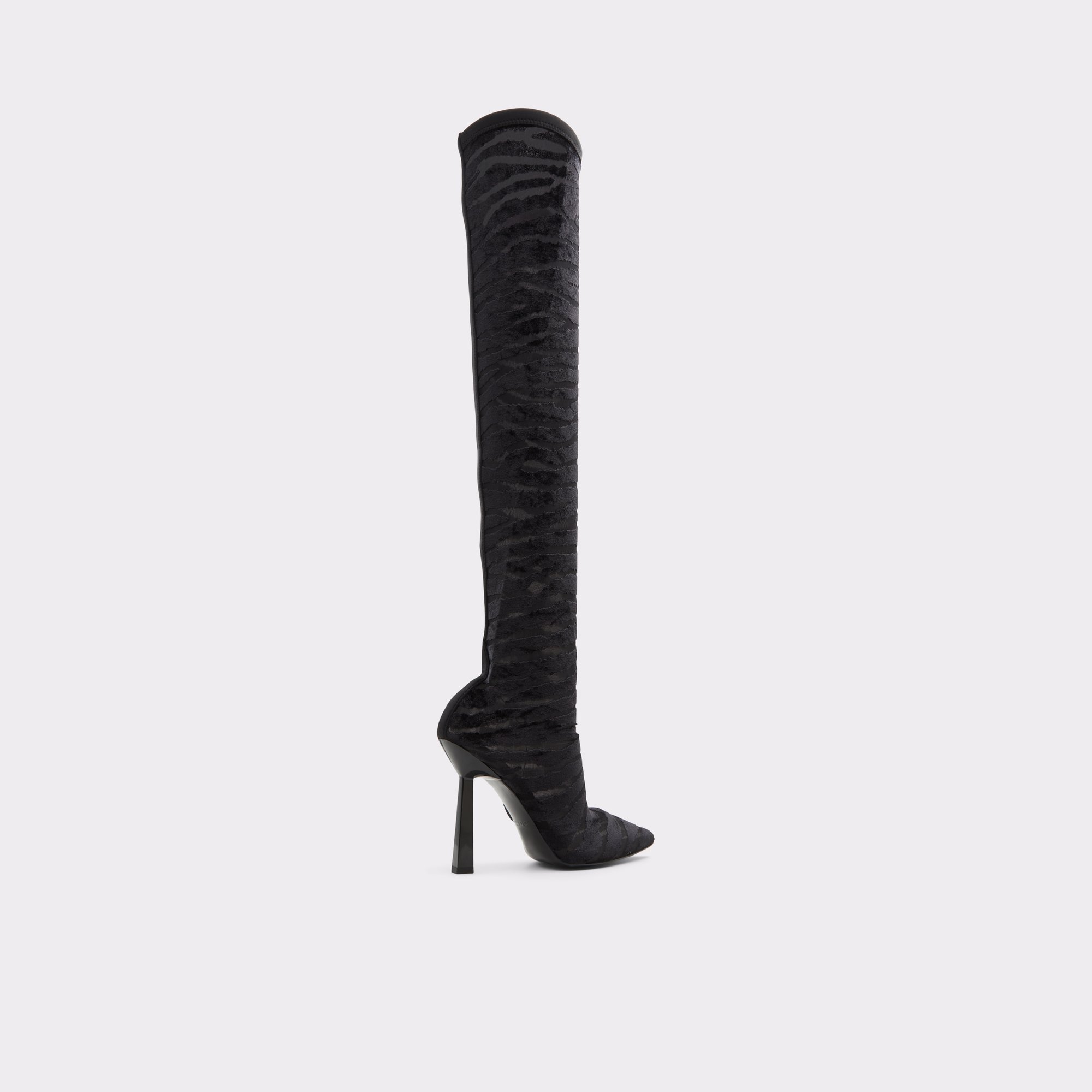 Vittoria Black Textile Embossed Women Dress boots