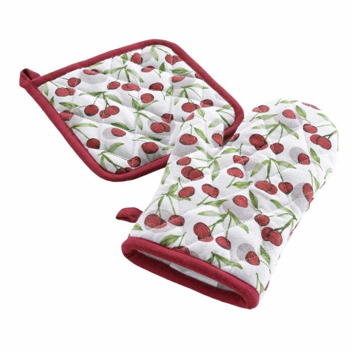 GANT ET MANIQUE IMPRIME CERISETTE RUBIS