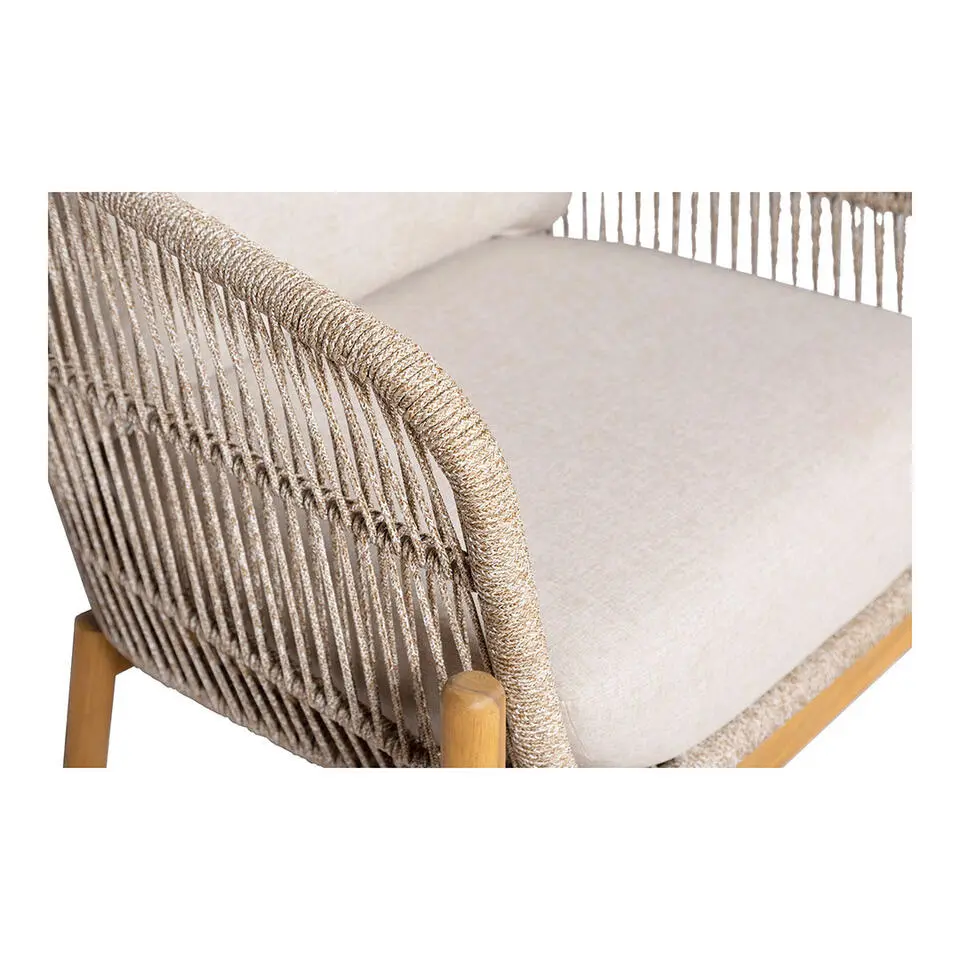 Fauteuil Acacia Bruin/Beige - 78,5x86x72cm - Terracina